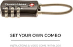 TravelMore 10 Pack TSA Approved Travel Combination Cable Luggage Locks - Image 5