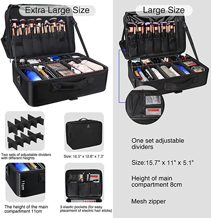 Extra Large Makeup Case (Super Large / Black)