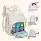 BabbleRoo Leather Diaper Bag Backpack - Image 6