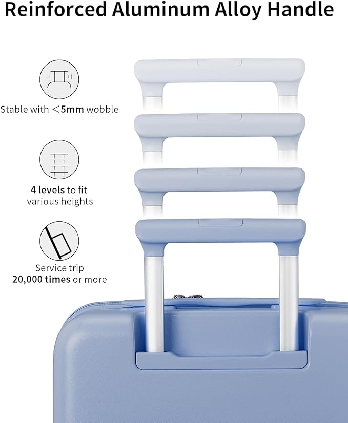 aji Expandable Top Open 26 Inch Checked Luggage - Image 7