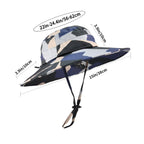 Sun Hats for Men Women UPF 50+ Breathable Wide Brim Summer Fishing (Camo Beige)