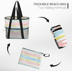 Sandproof Beach Bag with Zipper - Image 6