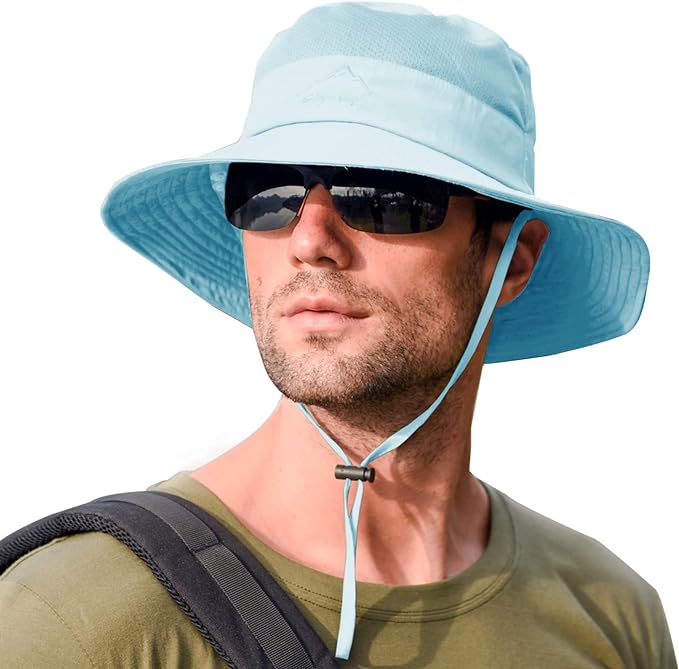 Sun Hats for Men Women Fishing Hat UPF 50+ Breathable Wide Brim Summer UV by Rosoz