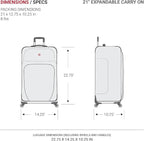 SwissGear Sion Softside Expandable Luggage, 2-Piece Set - Image 7