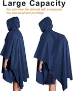 salamra Hooded Rain Poncho Waterproof Raincoat Jacket - Image 5
