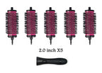 LIGICKY Blowout Brush Set with 2.0’’ Detachable Barrels Round Brushes Hair Styling Tool, 1 Handle 5 Barrels, Medium