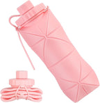 YCT Collapsible Silicone Travel Water Bottle 20oz, Reuseable Leakproof BPA Free by YCT