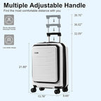 Expandable Carry On Luggage Airline Approved, 20 Inch Lightweight ABS+PC Hard - Image 9