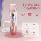 2 in 1 Bikini Trimmer for Women: Electric Razor & Shaver [IPX7 Waterproof] with Dual Heads for Body Pubic Hair - Rechargeable Lady Facial Trimmer for Underarm Leg Arm Face