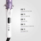 1.25 Inch Ceramic Curling Iron - Long Barrel Fast Heating Curling Wand, Dual Voltage 110-240V Travel,5 Adjustable Heat Settings & Automatic Shut-Off, Professional Hair Curler for Long-Lasting Curls
