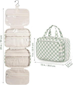 Narwey Travel Toiletry Bag for Women Large Hanging Makeup Bag Organizer - Image 9