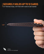 Buffway Slim Minimalist Front Pocket RFID Blocking Leather Wallets - Image 7