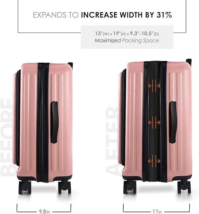 22 Inch Carry On Luggage 22x14x9 Airline Approved, Carry On Suitcase - Image 3
