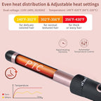 6 in 1 Hair Wand Curling Iron，0.35 to 1.25 inches with LCD，Form 140°F to 430°F in increments of 10°F, 110v-220V for Global use Includes Gloves and 2 Hair Clips.