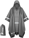 PTEROMY Hooded Rain Poncho for Adult by PTEROMY