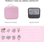 Makeup Bag with Led Mirror, Travel Makeup Organizer with 3 Color Setting & 10X - Image 6