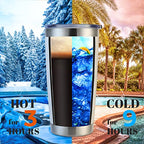 20oz Stainless Steel Tumbler Bulk with Lid (4 Count (Pack of 1) / Powder White)