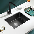 20-inch Undermount Kitchen Sink Black, T304 Stainless Steel Single Bowl Kitchen - Image 8