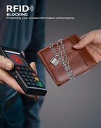 Swallowmall Mens Wallet Rfid Blocking Genuine Leather Bifold Wallets - Image 2