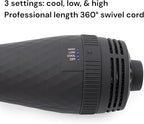 L'ANGE HAIR Le Volume 2-in-1 Titanium Blow Dryer Brush | Frizz Control Blowout Hair Dryer Brush For Drying And Straightening | Volumizing Hot Air Styler For All Hairstyles | Oval Barrel | Black - 60mm
