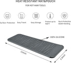 Silicone Heat Resistant Mat for Hair Iron, 11 x 5 inch, Grey, 1 Pack
