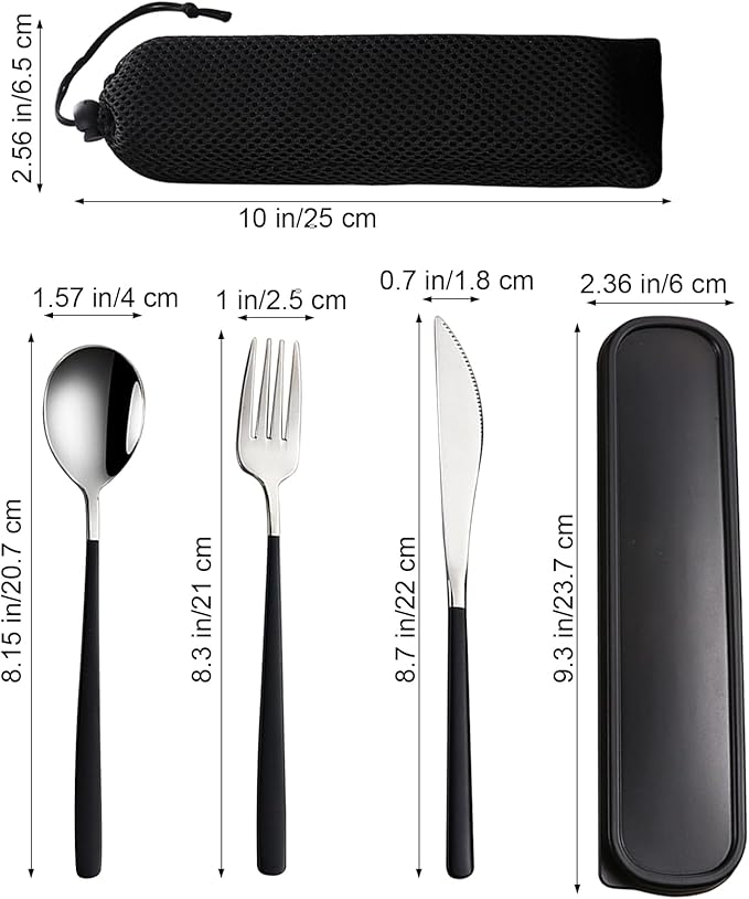 VANRA 3-Piece Portable Travel Utensils Set - Image 7