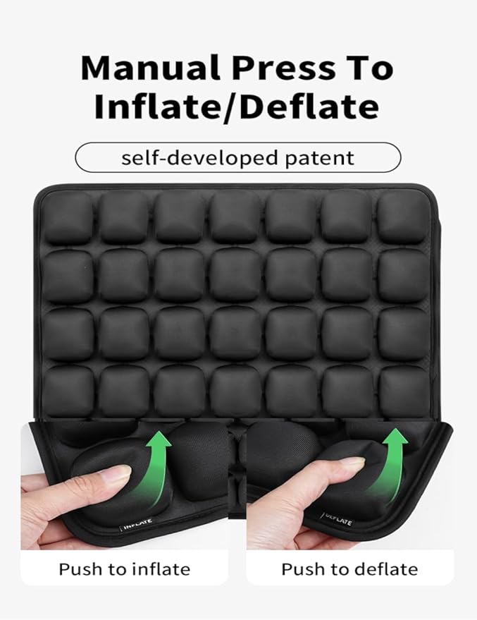 Travel Cushion Airplane Seat, Inflatable Air Bubble Design - Image 4