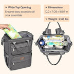 BabbleRoo Diaper Bag Backpack, Unisex Stylish Travel Back Pack Nappy Changing - Image 3