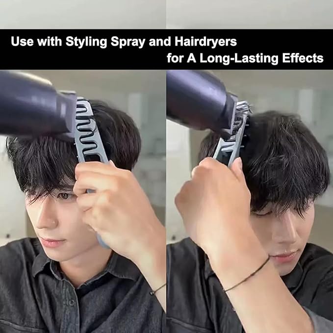2026 Upgrade Texture Comb — Men's Fluffy Texture Hair Styling Appliances, Volume And Grooming Accessory For Women, Maximum Lift Hair Roots Volume Tool (Green x 1pc)