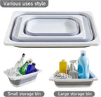 Beright 2 Pack Storage Bins, Collapsible Wash Basin Folding Dish Tub Sink - Image 4