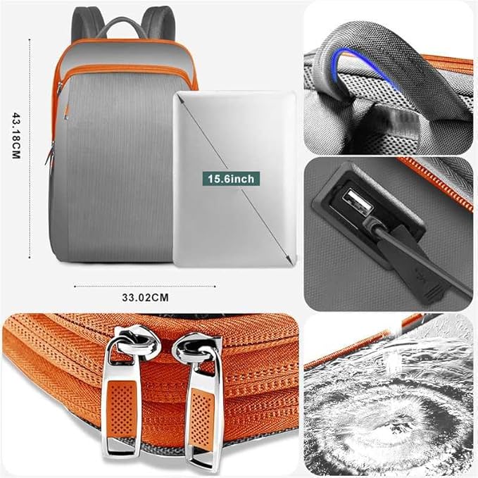 ZINMARK Slim Expandable 15 15.6 16 Inch Laptop Backpack Anti Theft Travel - Image 4