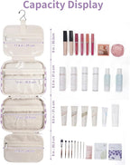 Narwey Travel Toiletry Bag for Women Large Hanging Makeup Bag Organizer - Image 5