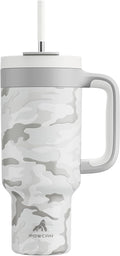 POWCAN 40 oz Camo Tumbler with Handle, 2-in-1 Straw and Sip Lid, Dishwasher Safe by POWCAN