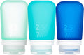 humangear GoToob+ 3-Pack | Refillable Silicone Travel Bottle | Locking Lid | by humangear