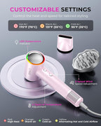 SHRATE Professional High Speed Ionic Hair Dryer | Ultra-Fast Drying | 500 Million Negative Ions | Low Noise | 160000 RPM | Compact Blow Dryer with Magnetic Diffuser for Faster Drying All Hair Types