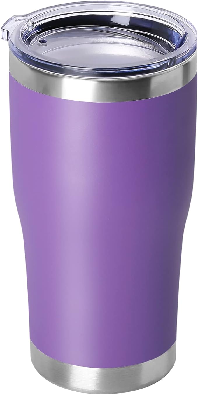 DOMICARE 20oz Tumbler with Lid Stainless Steel Tumblers Bulk, Double Wall by VisittheDOMICARE