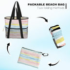 8-Pocket Waterproof Tote for Women -Sandproof Beach Bag - Image 6