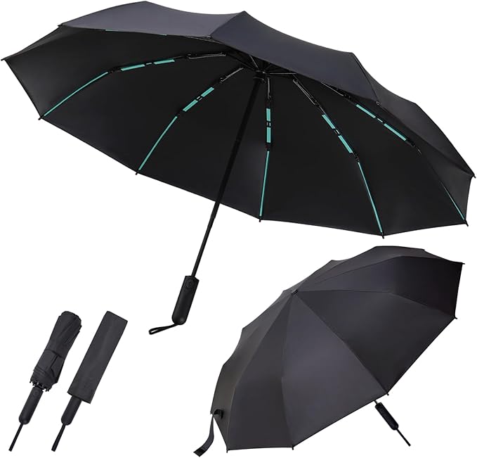 Folding Umbrella Anti-UV Compact Durable Folding Umbrella Auto Open Close by Leznazik