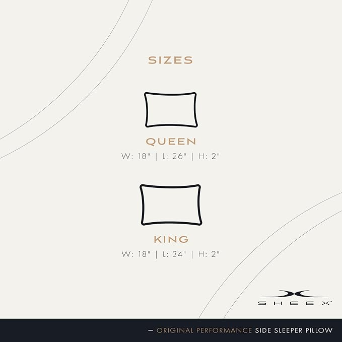 SHEEX Original Performance Down-Alternative Side Sleeper Pillow, Cooling Pillow - Image 5