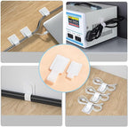 Cord Organizer Cable Management 45 Pack Adhesive Cord Holder Hooks Clips - Image 5