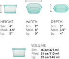 Zip Top Reusable Food Storage Bags | 3 Dish Set | Silicone Meal Prep Container - Image 4