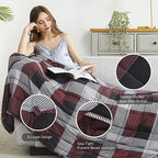 Weighted Blanket (17-red and Black Checkered Pattern / 60" x 80" | 15lbs)
