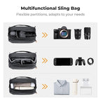 K&F CONCEPT Storage Sling Bag, Vlog Photography Camera HandBag, Portable - Image 3