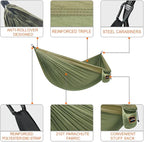 Camping Hammock, Super Lightweight Portable Parachute Hammock - Image 2