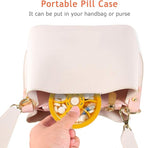 12PCS INVODA Weekly Pill Organizer 7 Compartment Rotating Pill Box - Image 6