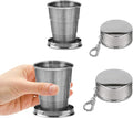 2 Pcs Stainless Steel Collapsible Cup, Foldable Cup by Unknown