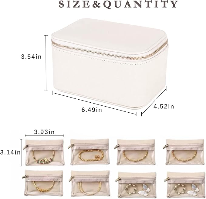 Jewelry Box Organizer for Women, Small Travel Jewelry Case, Mini Travel Jewelry - Image 7