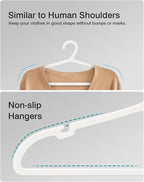 100 Pack Clothes Hangers, Non Slip Plastic Coat Hangers, Space Saving Hangers - Image 4