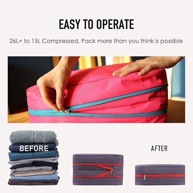 Bee Nesting Waterproof Compression Packing Cubes, Travel Packing organizers - Image 4