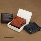 Men's brand buckle driver's license zipper genuine leather wallet, large - Image 6